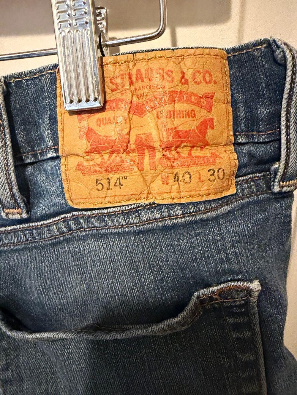Levi's Men's Blue Medium Wash Denim Cutoff Shorts 5-Pocket Button 40